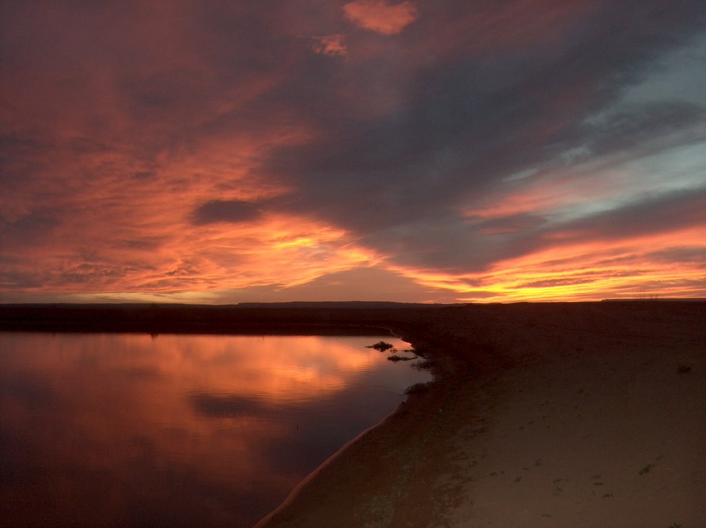 Sunset at the reservoir by Rebekah (formerly labelmom)