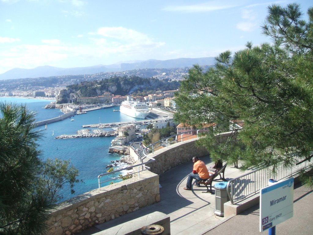 Nice, Harbour from Mt.Boron by RDurkan