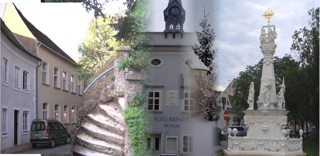 Stufen - Altes Rathaus -Dreifaltigkeitssäule Kirchberg am Wagram N.Ö. Austria by Romina Marken