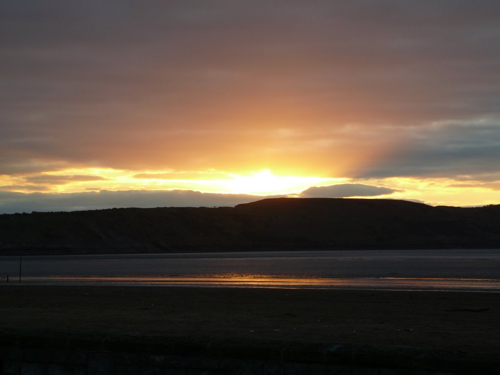 Sunset over Brean Down by Captain Insano