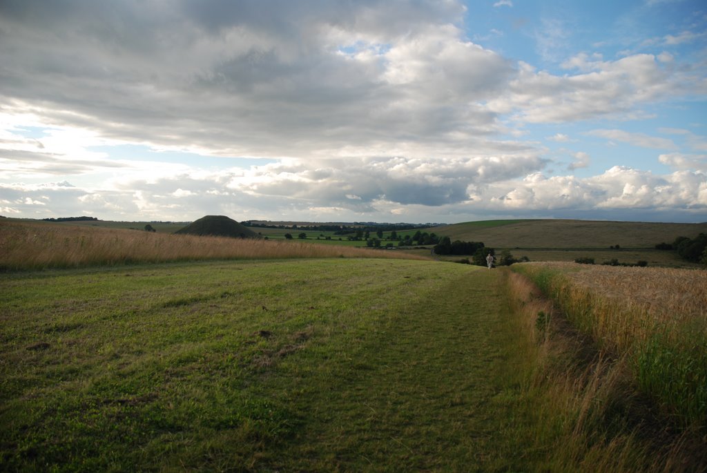 Avebury - View of Silbury Hill from West Kennet Long Barrow by jimimk2