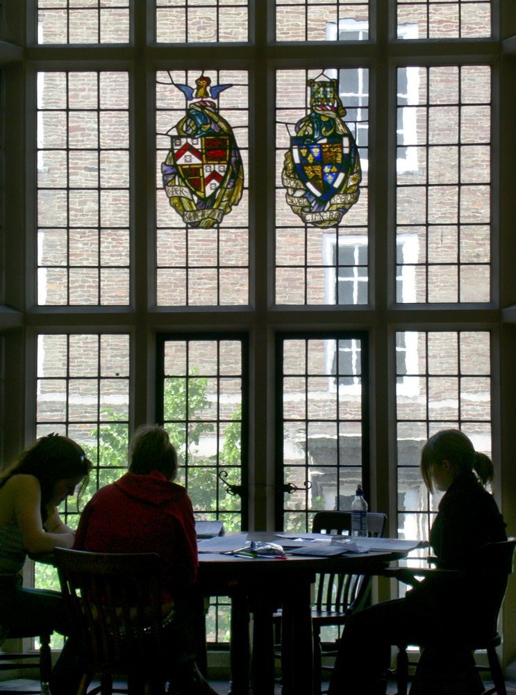 Studying at the Central Library, Bristol by David P