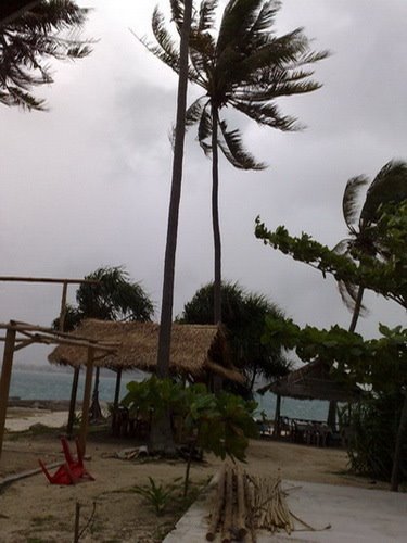 Storm arrives Bon Island, Phuket by Dawn's restaurant