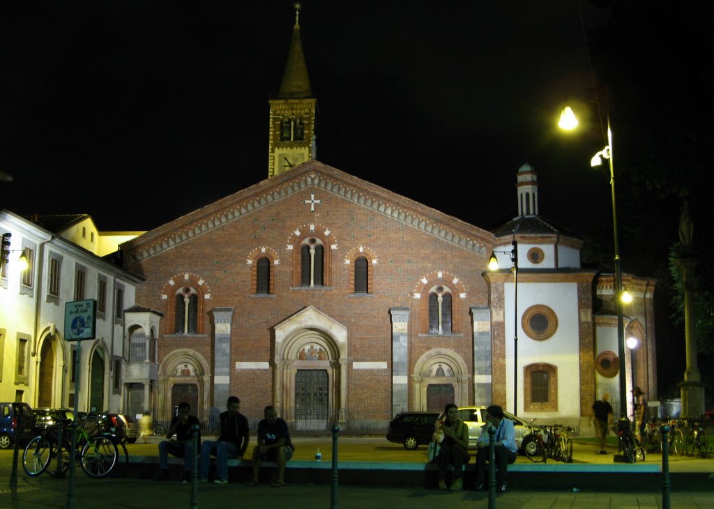 Sant'Eustorgio (notturno) by Claudio Pedrazzi