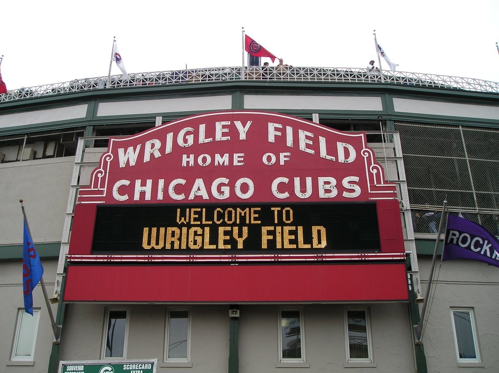 Wrigley Field Sign by PhxPhotographer