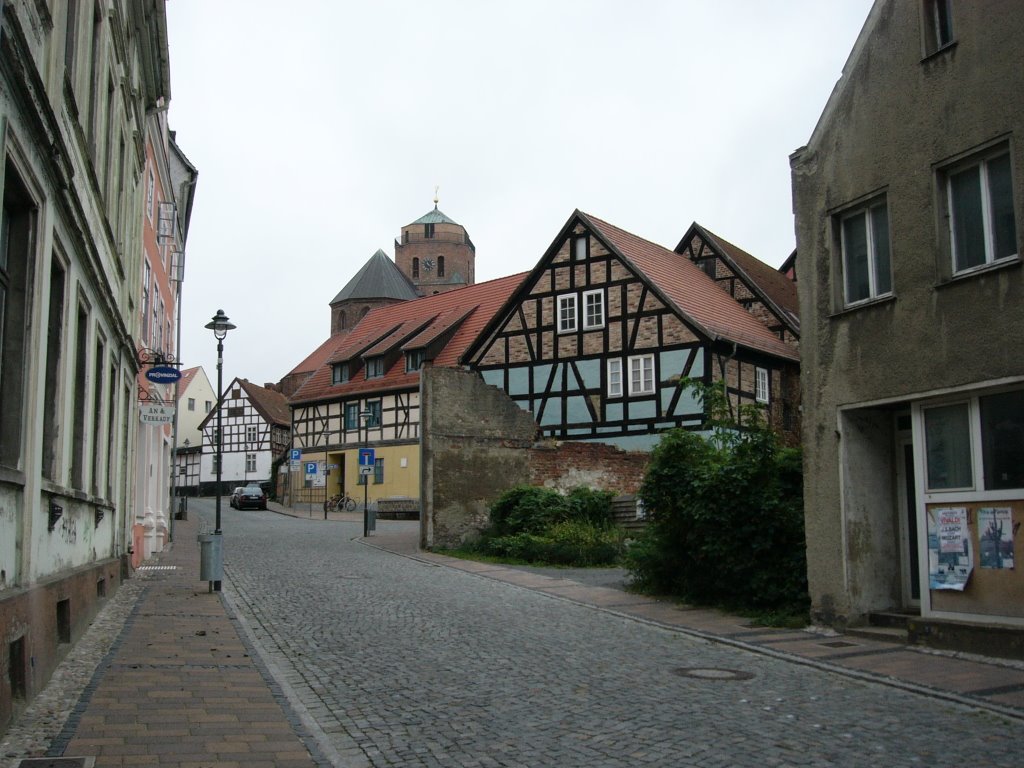 Blick bis zur Kirche von Wolgast by Andreas Grimmer