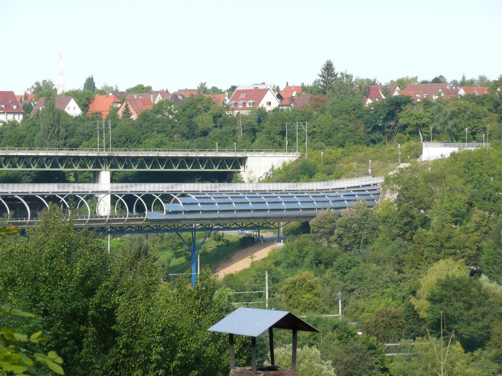 Vaihingen: Straßen- und Eisenbahnbrücke über L1192 in Kaltental by Qwesy