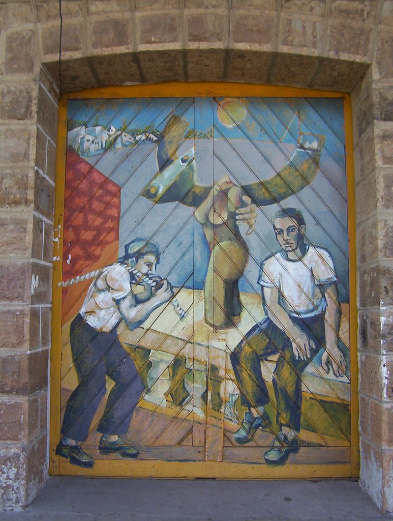 Mural Galpón de Piedra - Puerto by Edgardo N. ZORZI