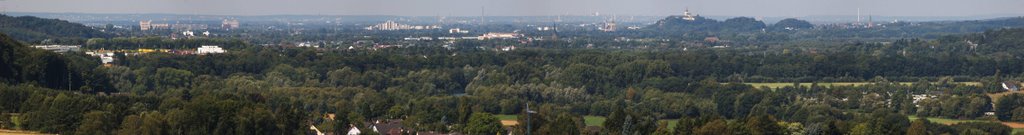 Fernblick, Stadt Hennef, Siegburg und Abtei Michaelsberg by Jie Wu