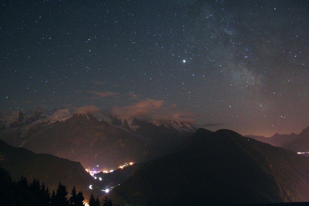 Mont-Blanc, voie lactée et planète Jupiter - Aout 2008 ----- http://pagesperso-orange.fr/garry by Garry Wasikowski