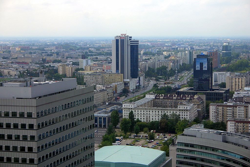 Millennium Plaza - widok z Pałacu Kultury i Nauki. Warszawa, sierpień 2008 by Tomasz Kobosz