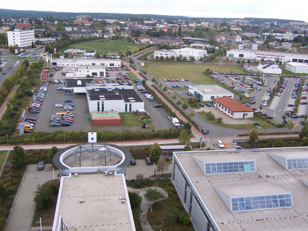 Zeulenroda: blick vom bf-turm ins industriegebiet by niseki