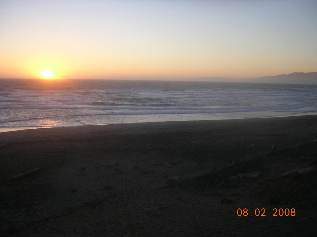 Ocean Beach Sunset 8-2-2008 by Kyle Stephen Smith