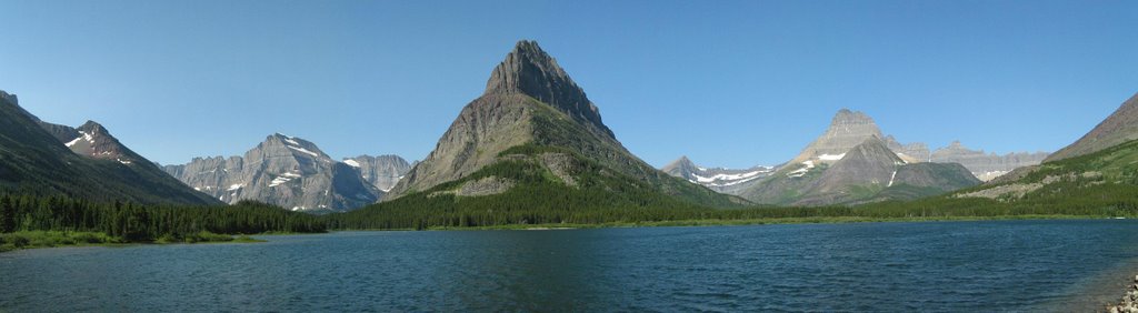 Swiftcurrent Lake Panorama by mll1013