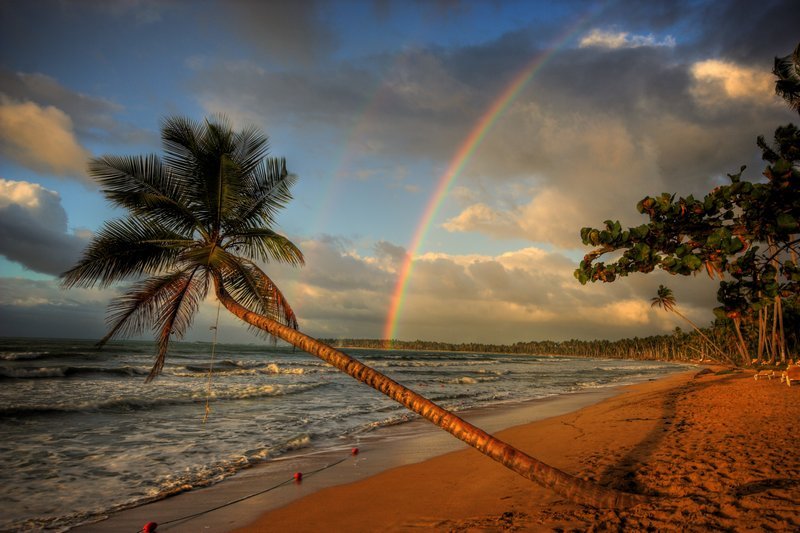 Rainbow at the beach by modiva