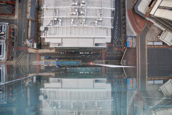 Looking Down From The Top Of Beetham Tower by Martin Hardman