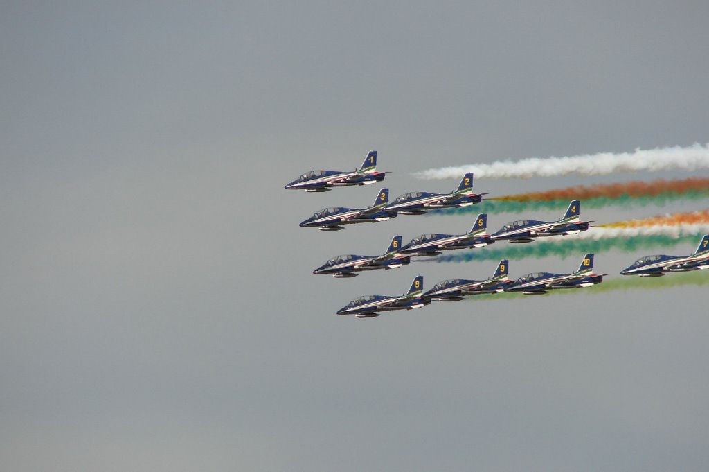 Hungary, Kecskemét, jubileumi repülő nap, 2008 augusztus, Frecce Tricolori (It), MB 339, SzG3 by Gábor Szalay