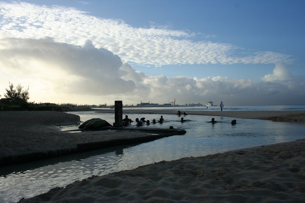 Dawn at the Hot Pot Brighton Beach by Michael Morris