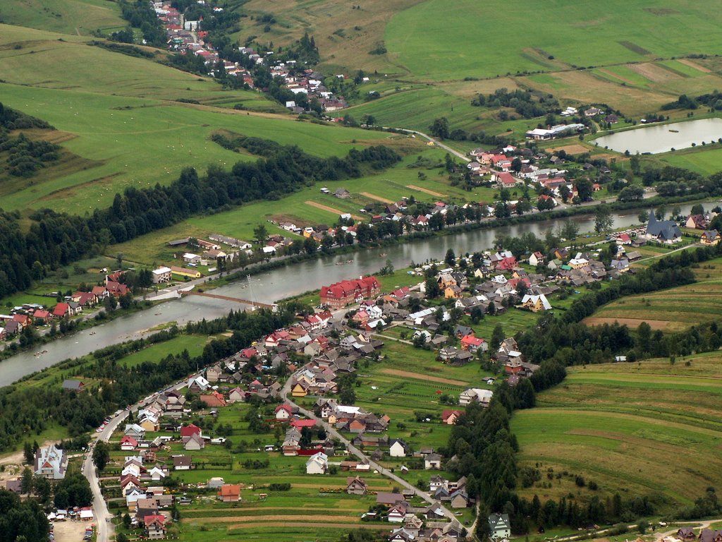 Sromowce niżne widok z trzech koron by artur brzeziecki