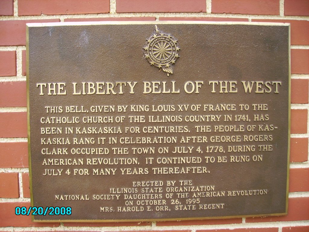 Plaque at Kaskaskia Bell Memorial by DaWaRa