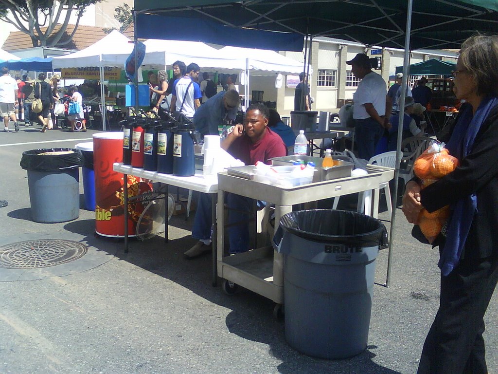 Center tent of 3rd Street Farmers Market (Wed and Sat) by KevinFlick