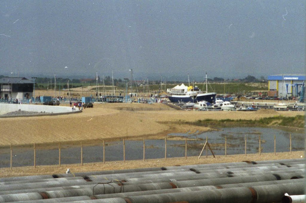 The Zetland,brought in to act as mobile restaurant while Harbour being built.. by Peter James