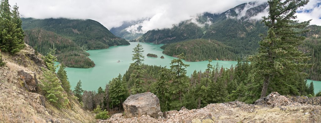 Diablo Lake Panorama by Greg Nyquist