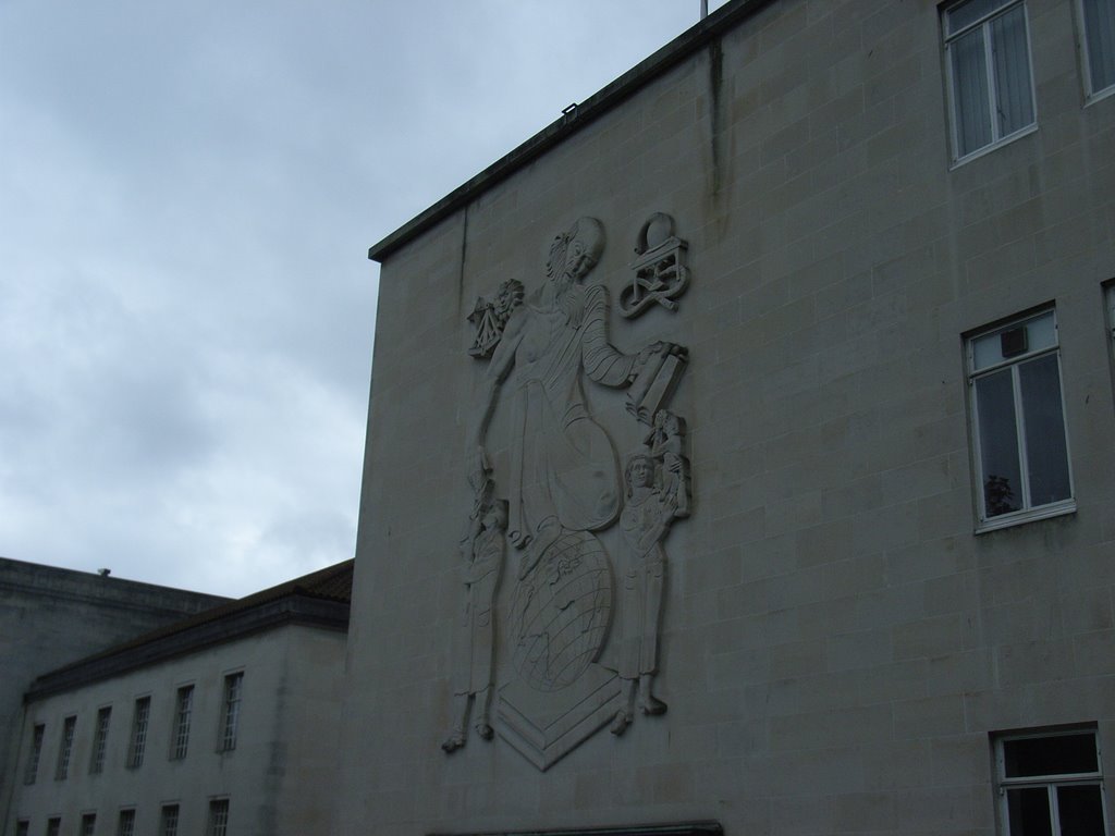 Engraving on Building in Cardiff Civic Centre by DRTJones