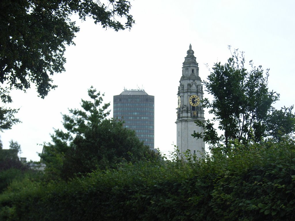 Capital Tower and City Hall Clock Tower by DRTJones