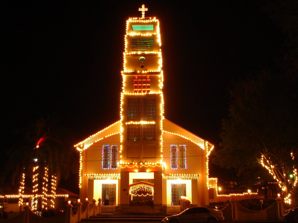 Iglesia Católica de Nandayure, Guanacaste, iluminada by Arturo Rodríguez G.