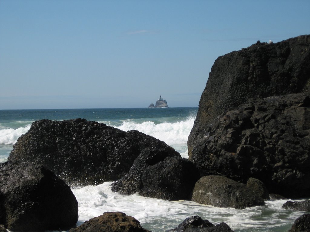 Tillamook Head Lighthouse from Indian Beach by Chris Sanfino