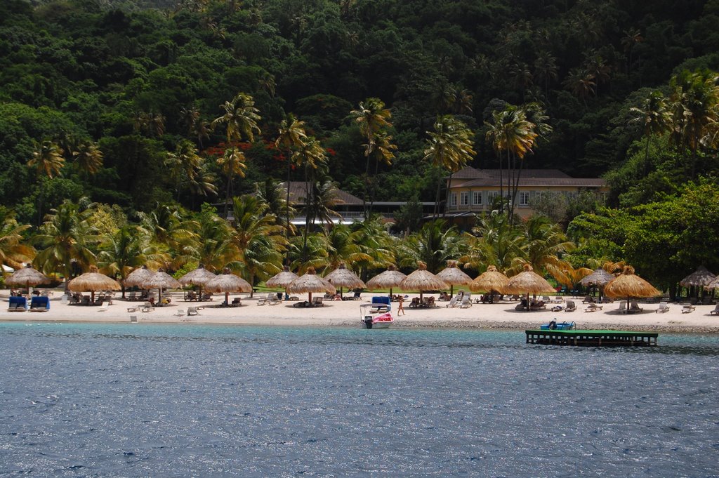 Beach at Jalousie by crapshoooter