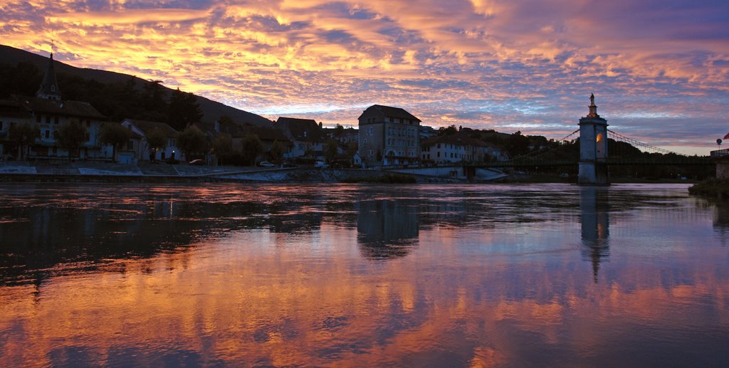 Rhone evening reflections by moojo