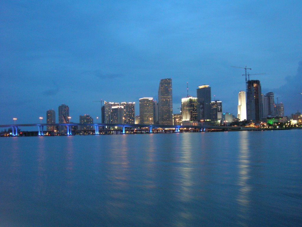 Miami, harbour bridge from boat, difficult shot! by piliffo