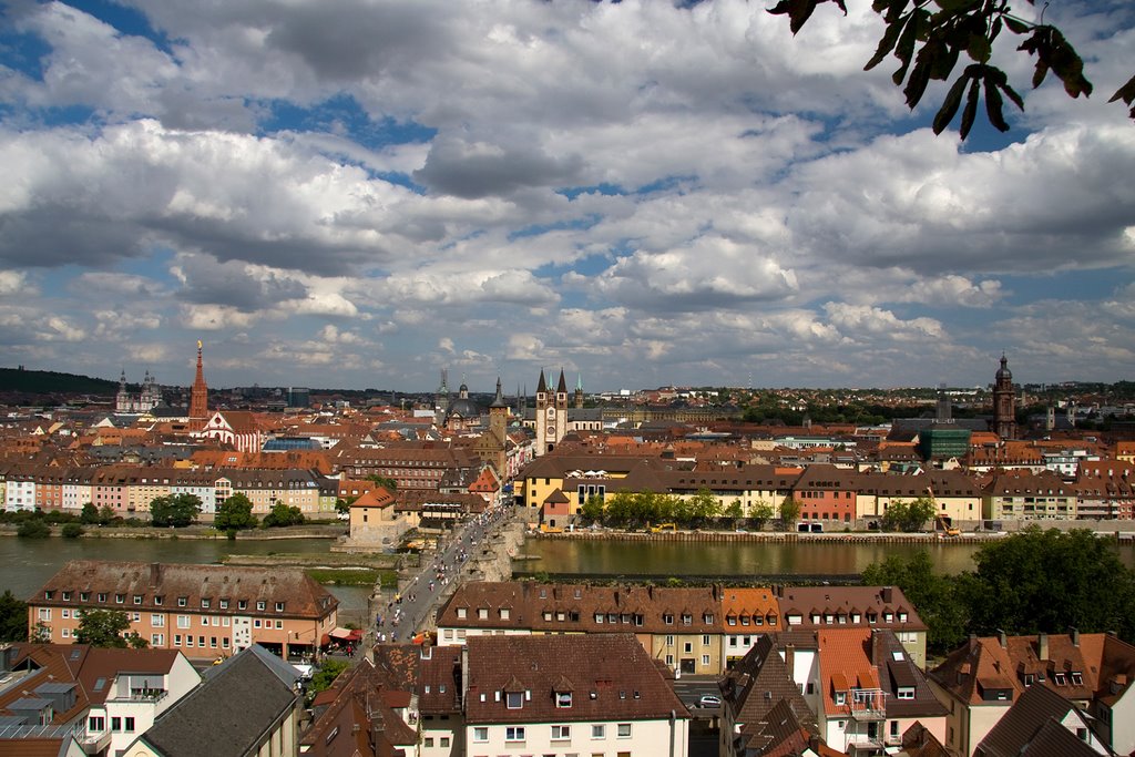 Blick auf Alte Mainbrücke von Tellsteige aus by Doug_Heffernan