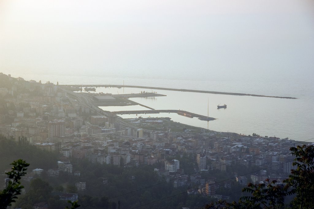 A view of Rize Downtown from Dagmaran, Rize, Turkey by Seref Halicioglu