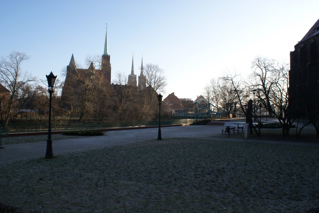 Church of Wroclaw in winter by Jean Talus