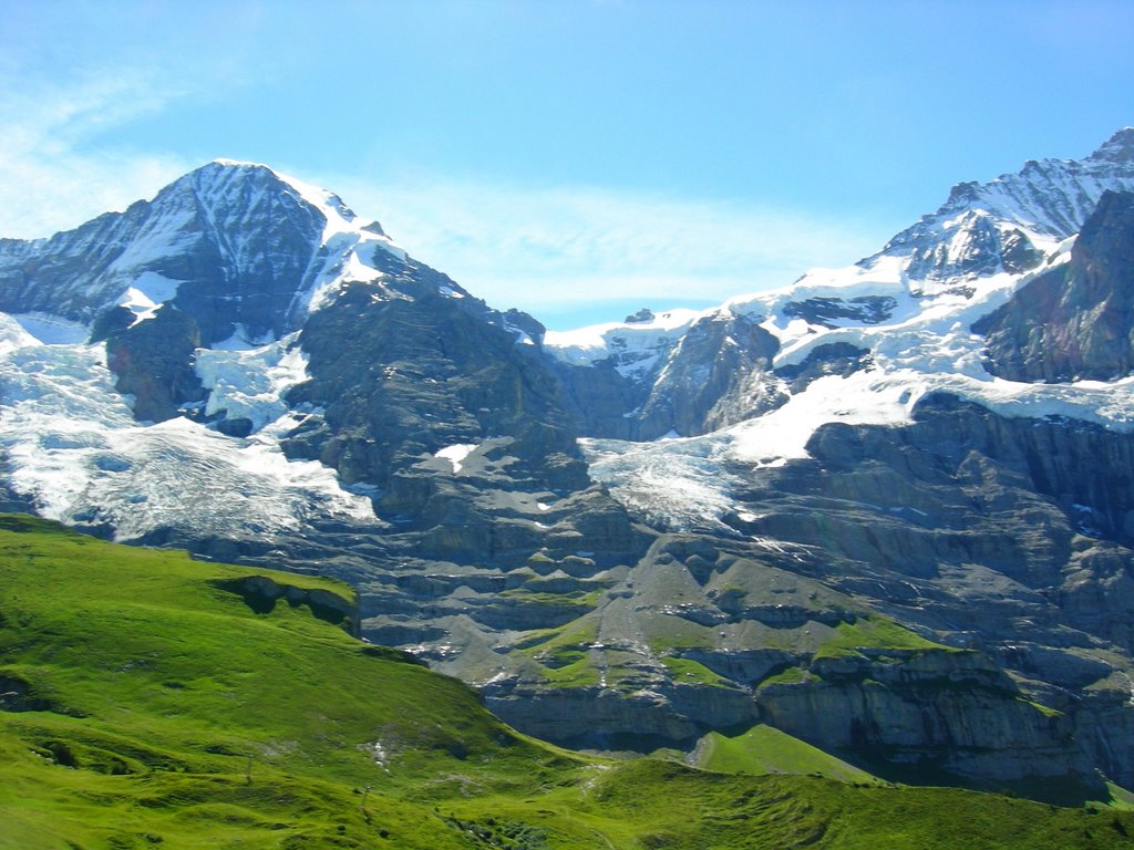 Jungfraujoch Monch and Jungfrau by roberta21