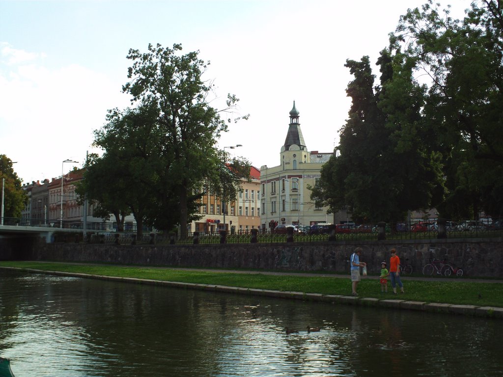 River Elbe close to Tyršův Bridge, Hradec Králové by RC-EagleEye