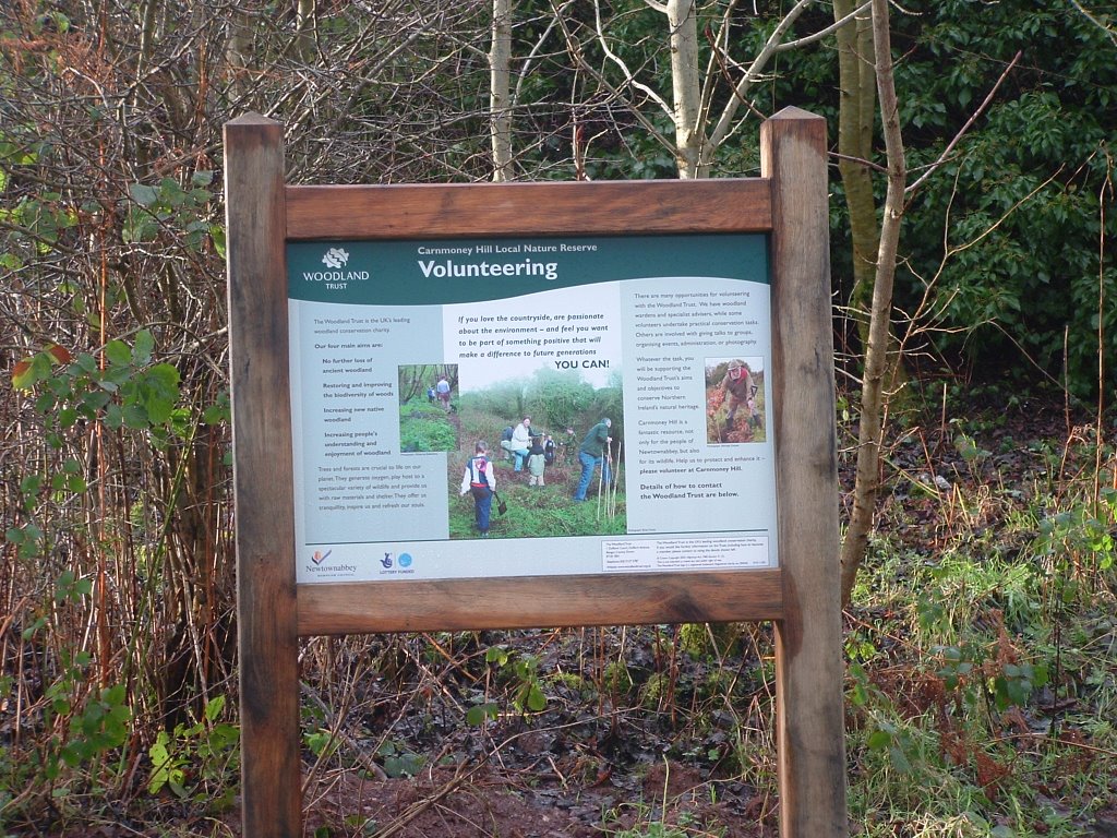 New Woodland trust sign errected 2008 by Paul Wilkin