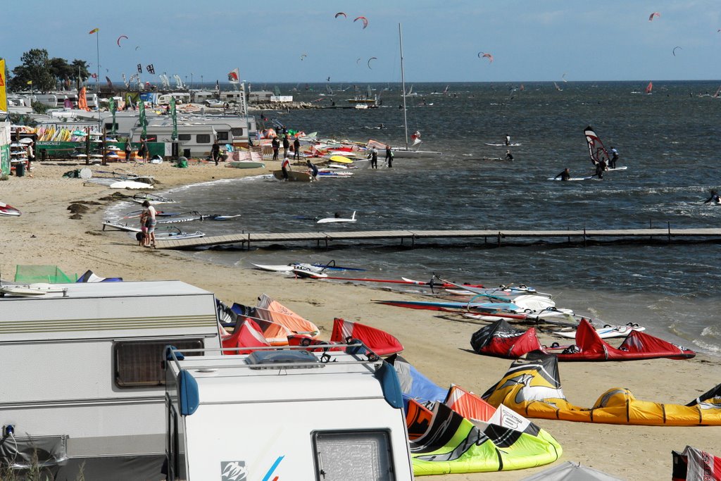 Windsurfing spot, August 2008 by Andrzej Bzibziak