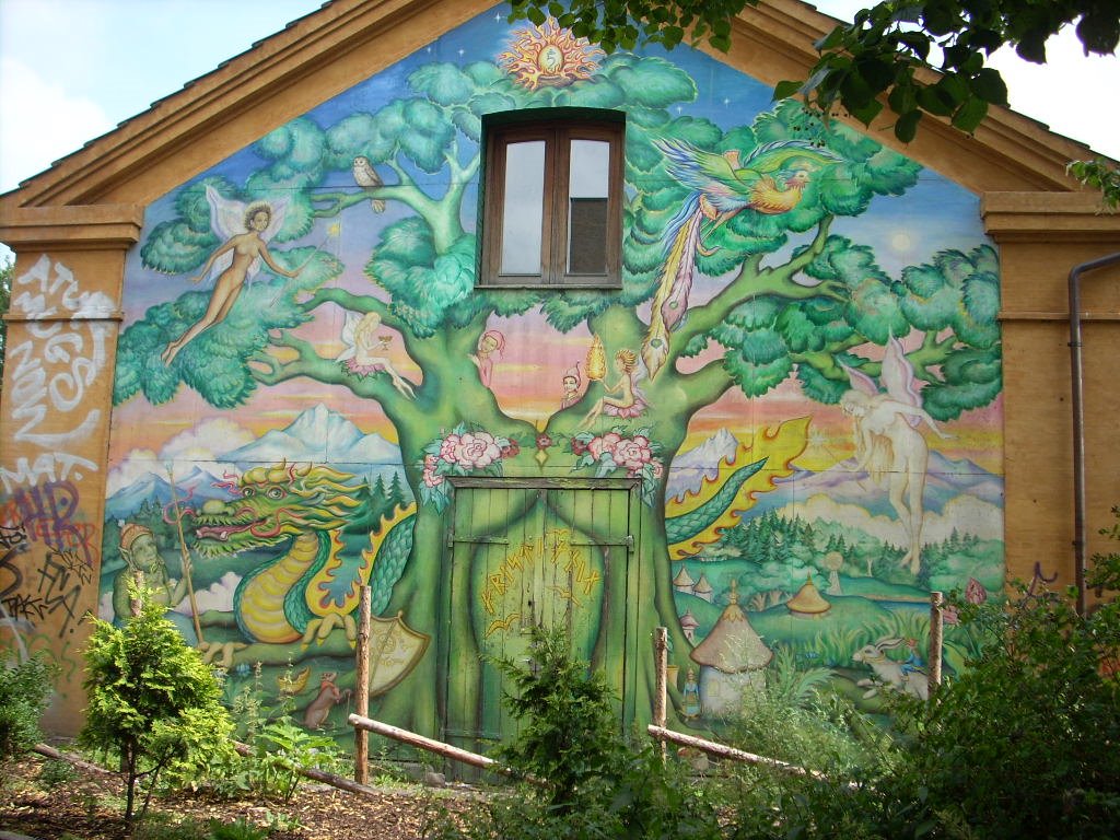 Mural en Christania, Copenague by Oscar Zúñiga Montero