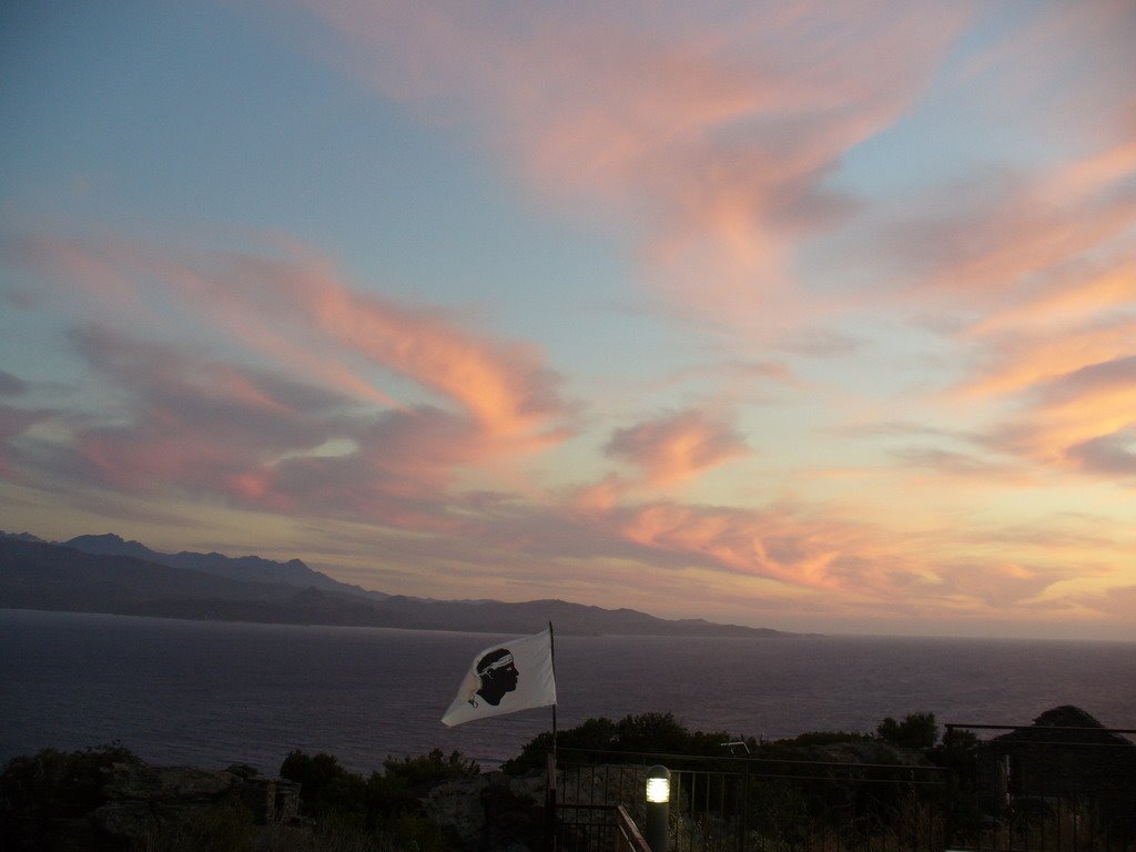 Cap Corse - Nonza - sunset over Bay of St.Florent & Agriate & Monte Cinto by jeffwarder