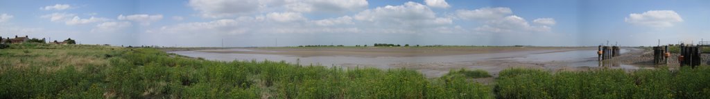 Panorama from Combwich Pill - Low Tide by Fatboy