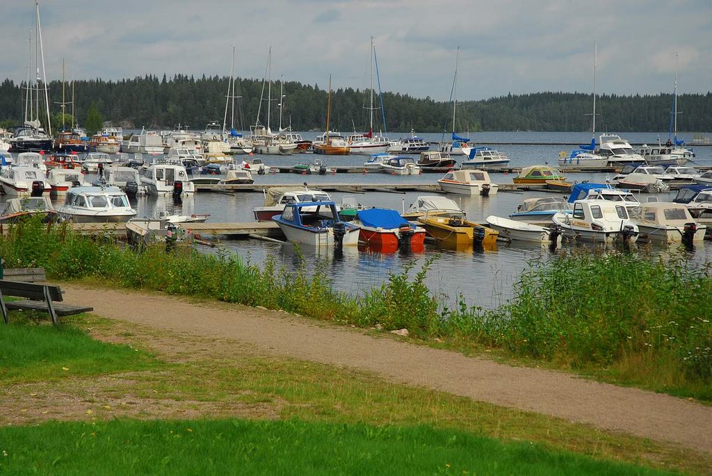 A harbour on the Lammassaari, Imatra by Vjacheslav Stepanov