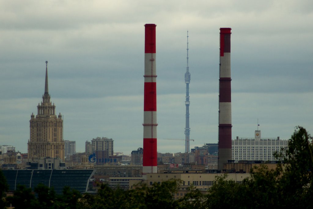 Вид на Останкинскую телебашню с Воробьевых гор / View of the Ostankino Tower from Sparrow Hills by Alexander Naumov