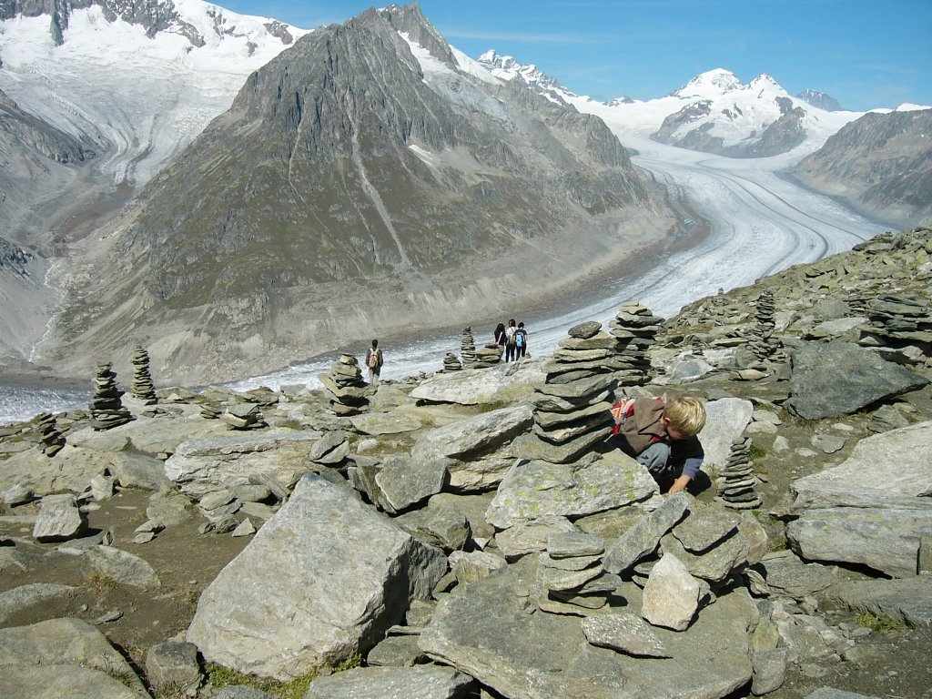 Grosser Aletschgletscher von der Bergstation Eggishorn by Kai-Ra-San