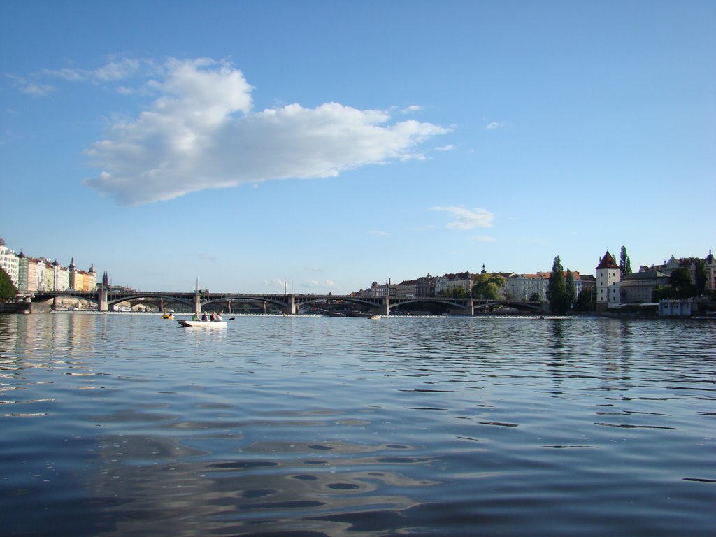 View from boat at the Vltava river 08/08 by Janko Halac