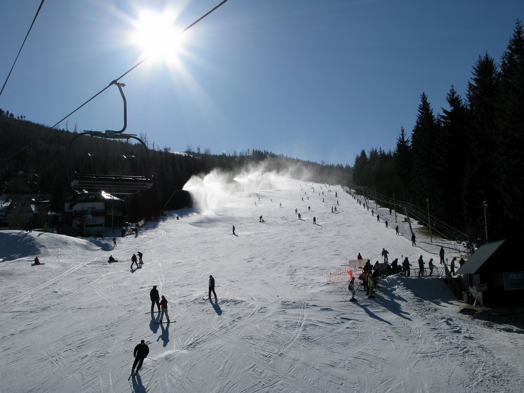 Harrachov - pohled na sjezdovku z lanovky by radekje