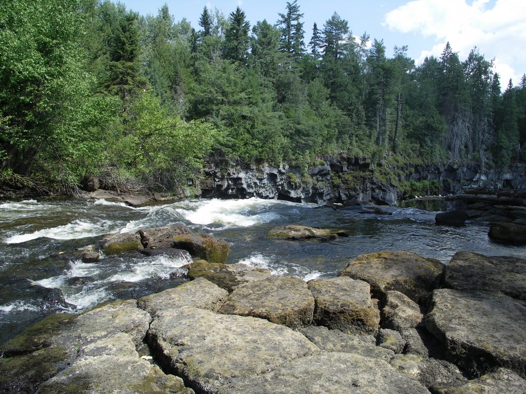 Canim Falls - Wet Side - 7 Aug 2008 by Walter Settgast